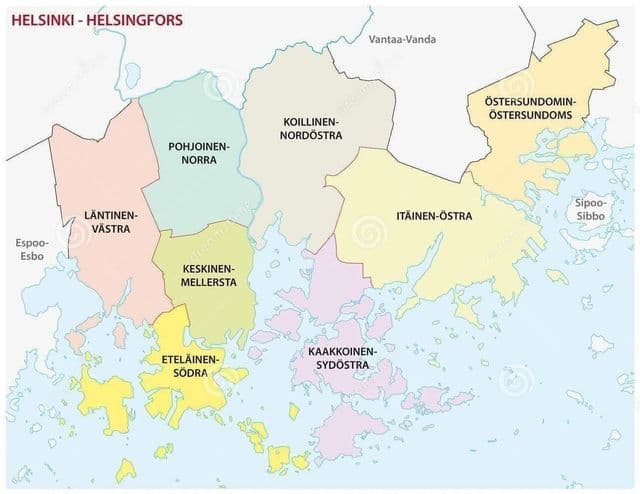 赫尔辛基区地图