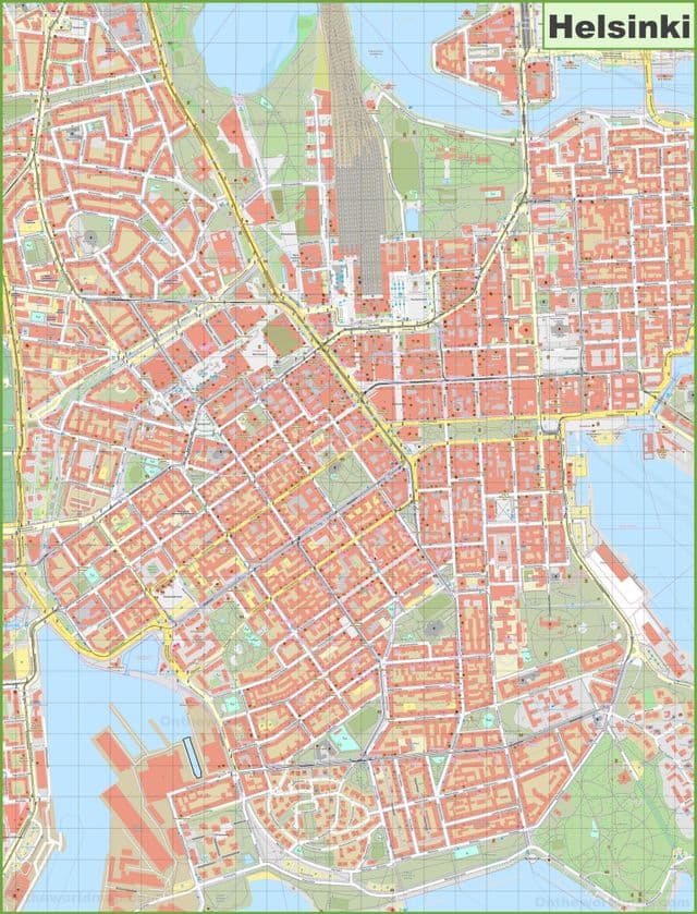 赫尔辛基街道地图