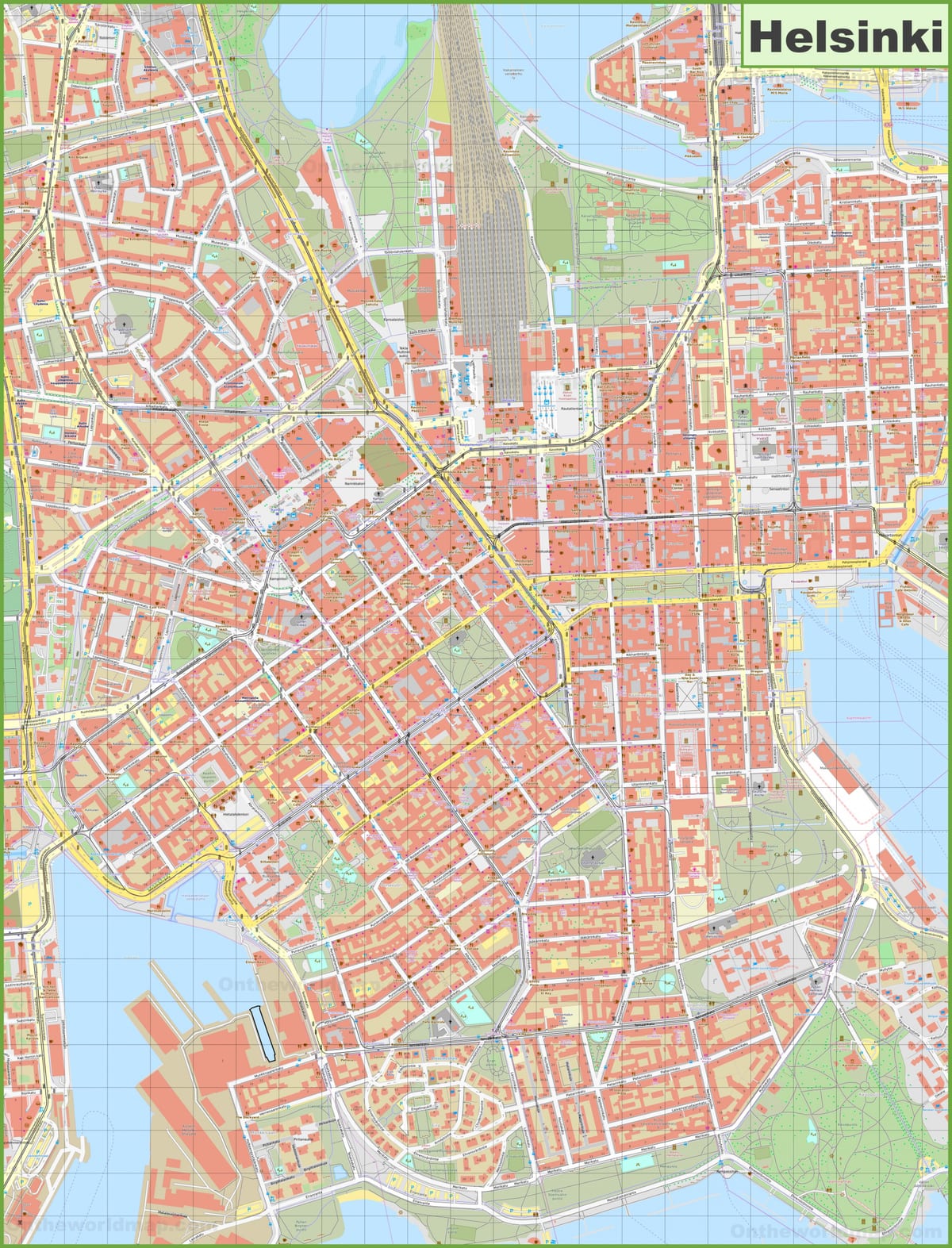 赫尔辛基街道地图