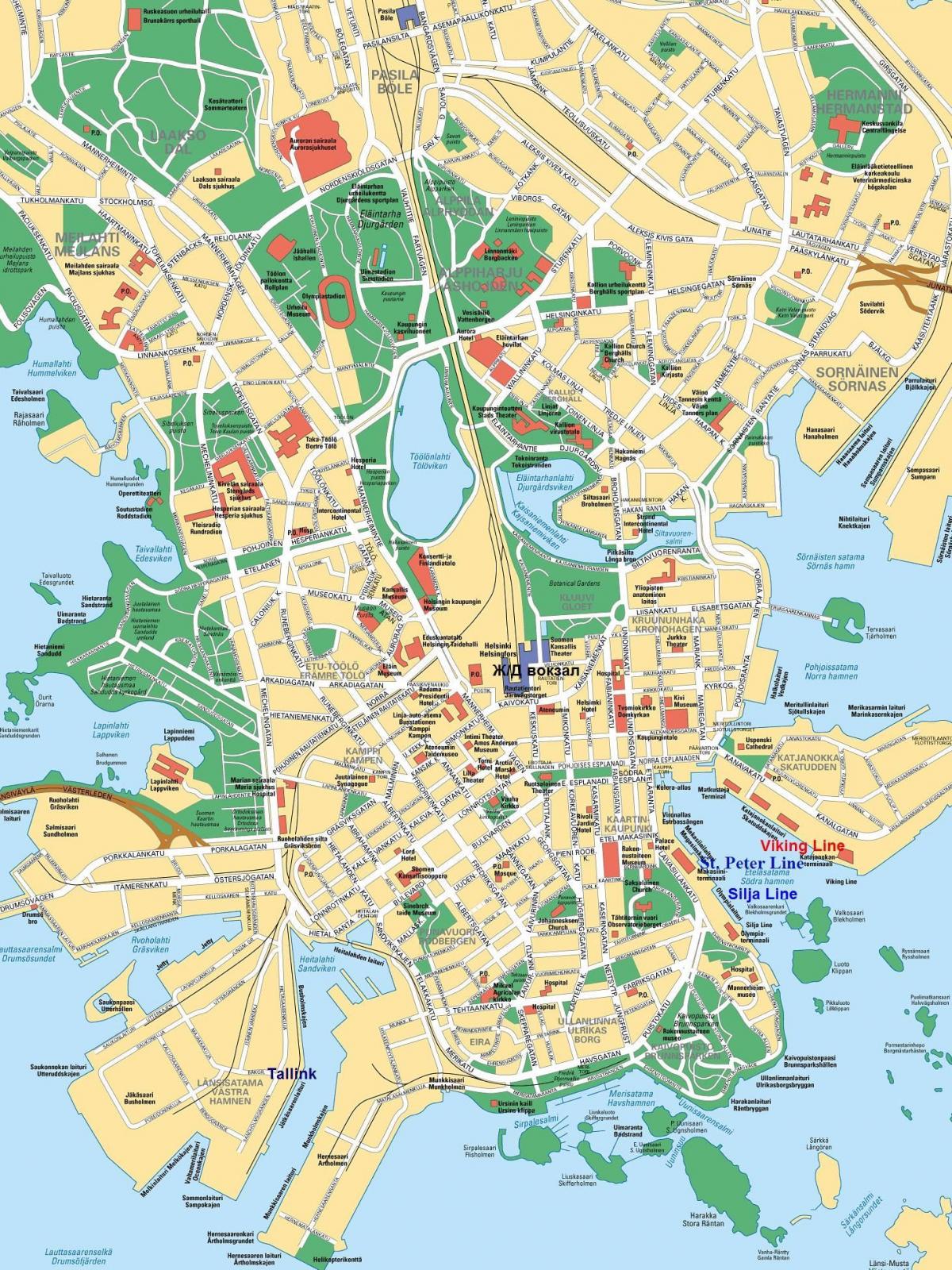 赫尔辛基地铁站地图