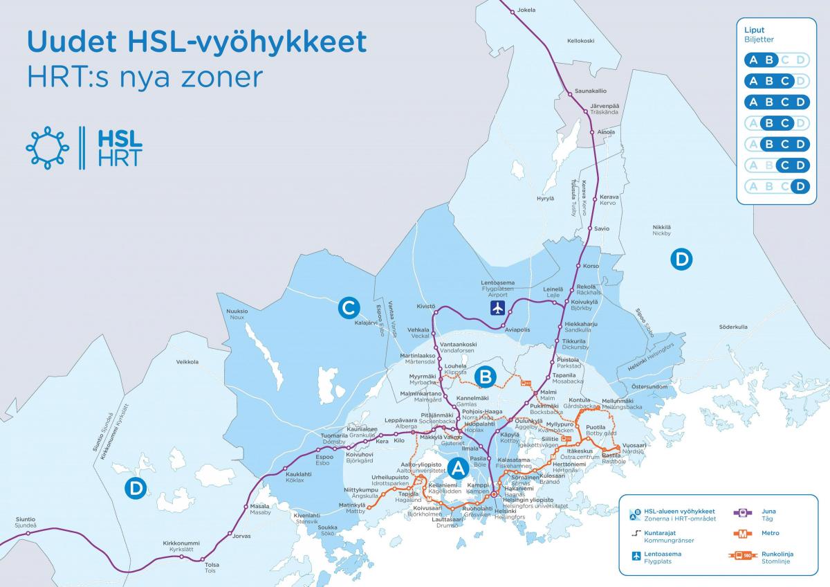赫尔辛基区地图